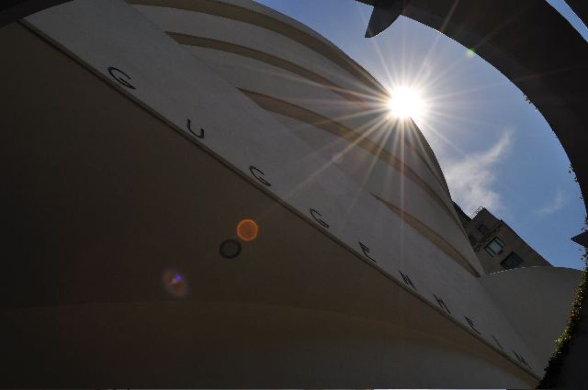 Photorealistic Cityscapes Photograph By Marc Ehrenbold, 40 X 30", Guggenheim Sun, Original Artwork