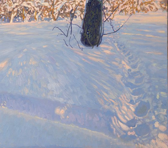 Poplars in February. Tsaritsyno