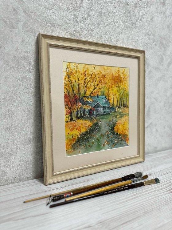 Autumn, watercolor