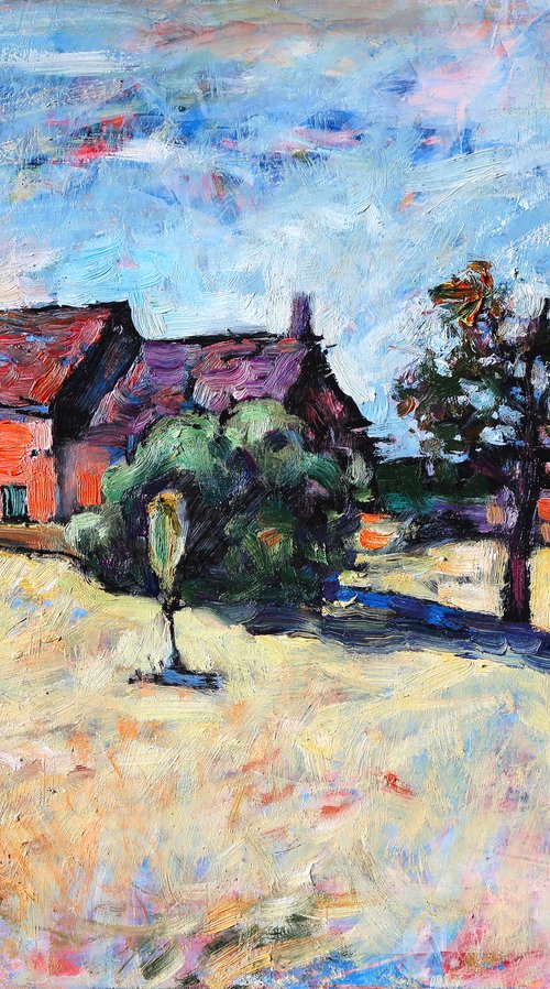 Beneath the Sky of Collonges-la-Rouge by Nikifor Swiristuhin