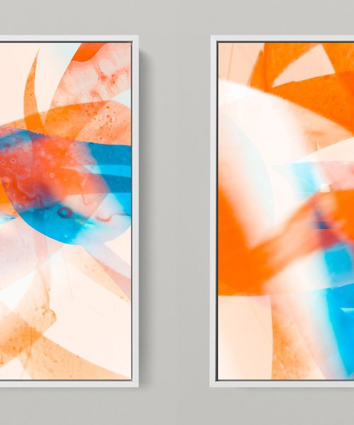 META COLOR XX - PHOTO ART 150 X 75 CM FRAMED DIPTYCH by Sven Pfrommer