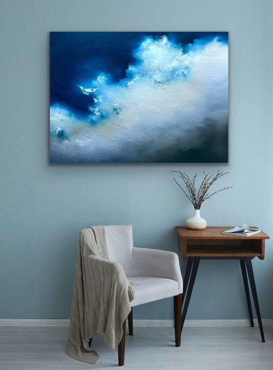 Storm clouds over fields