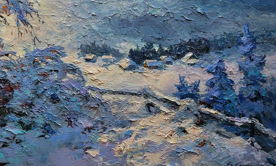 In the winter mountains