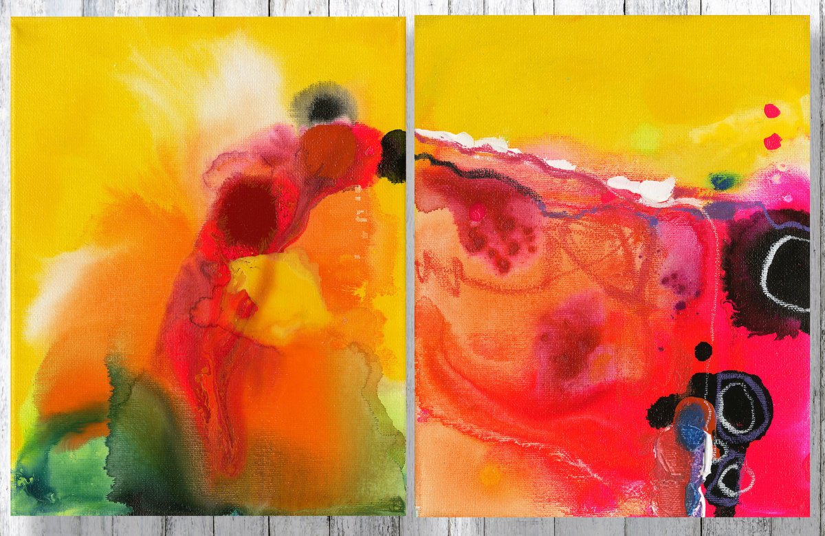 Expressive Painting , I Dream In Color By Kathy Morton Stanion, 16 X 10, Artwork For Sale On Artfinder
