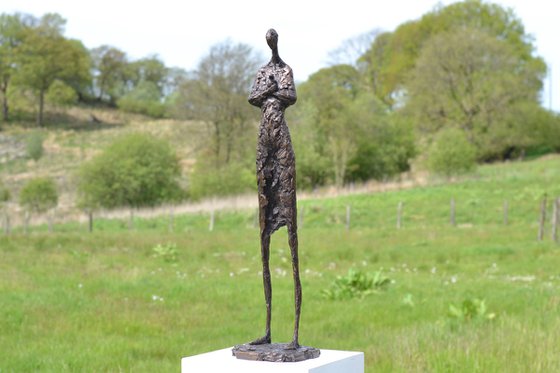 Girl and Rabbit Foundry Bronze