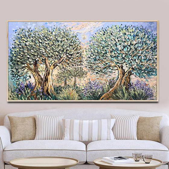Lavender and Olive Trees