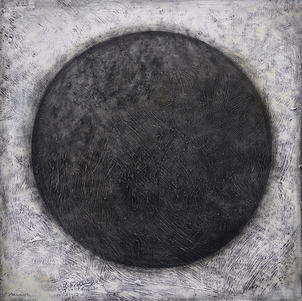 Abstract-14(100x100cm, oil painting) by Ararat Aleksanyan