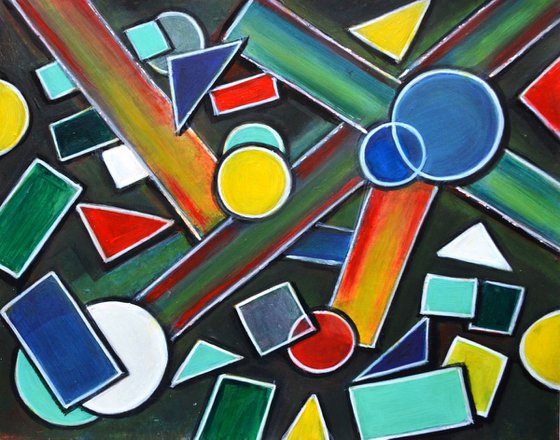 Geometric Abstract painting