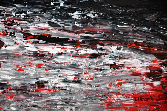 Red abstract landscape