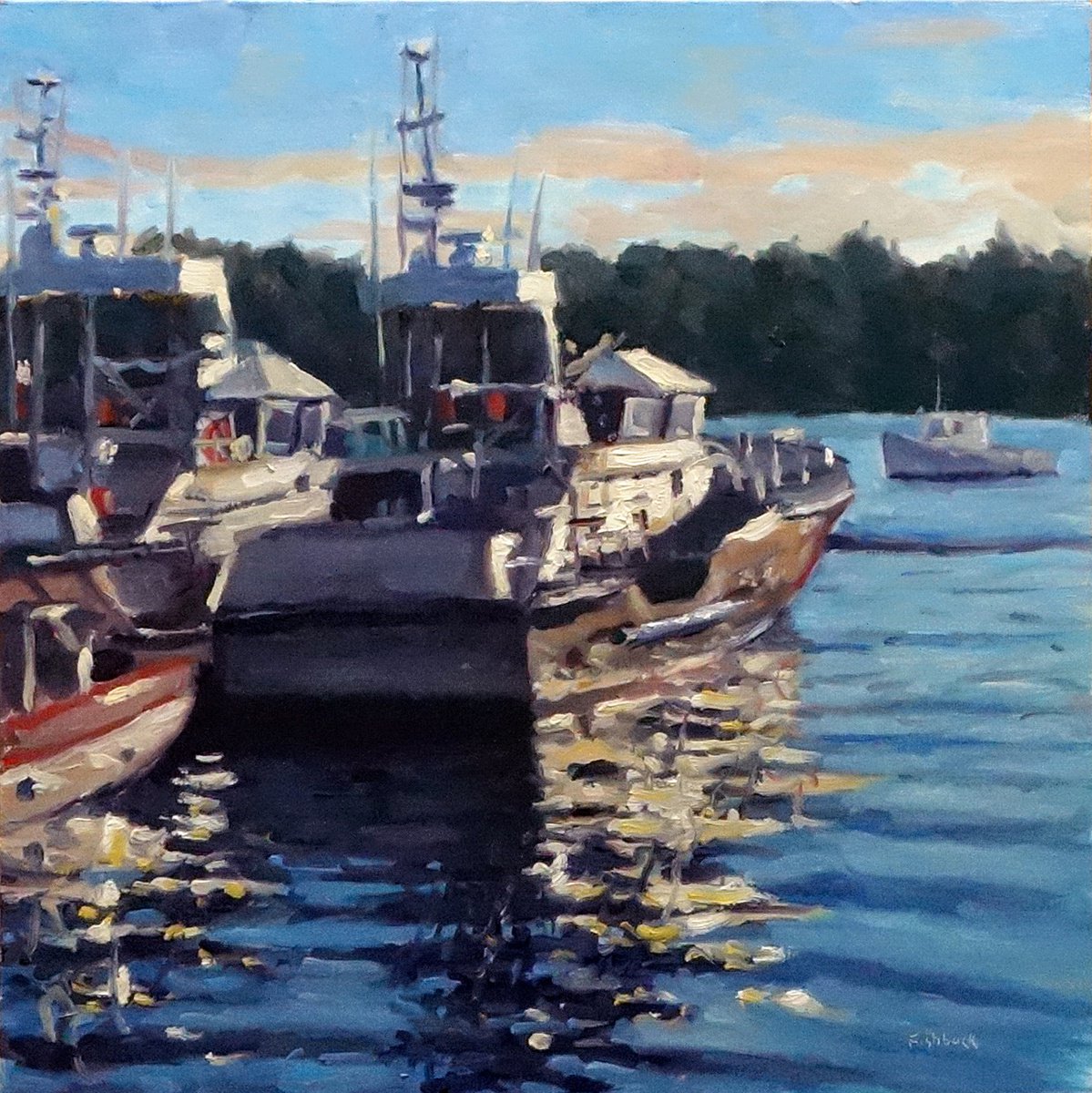 Bass Harbor Fishing Boats by Daniel Fishback