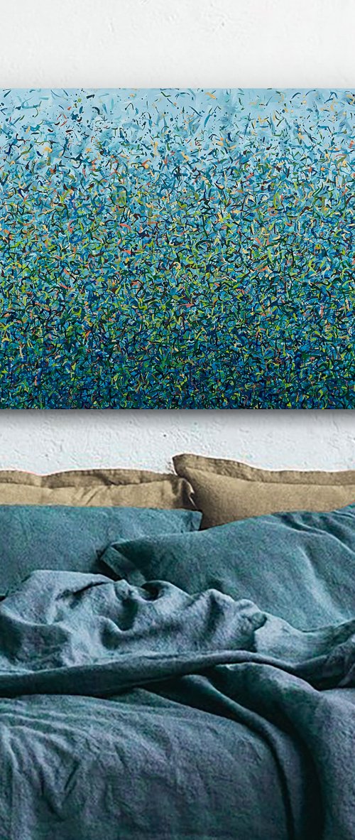 Coogee Garden 152 x 76cm acrylic on canvas by George Hall