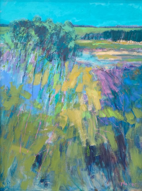 Grassy Riot with Exuberant Sky by Chrissie Havers