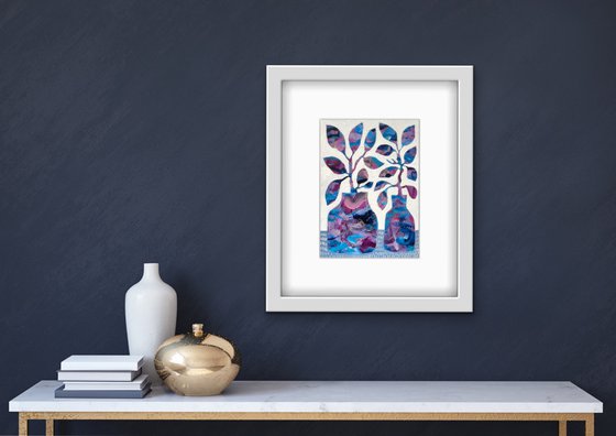 Leaves in two vases