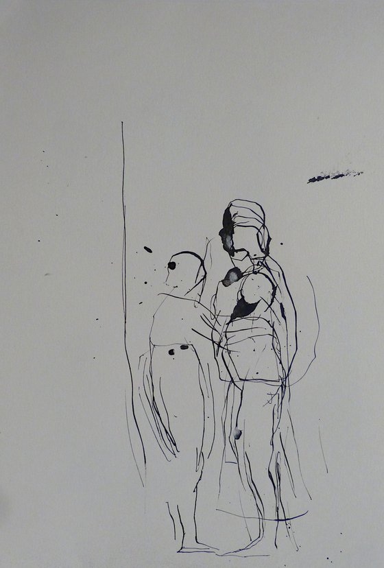 Expressive Sketch - The Street Scene, 21x29 cm