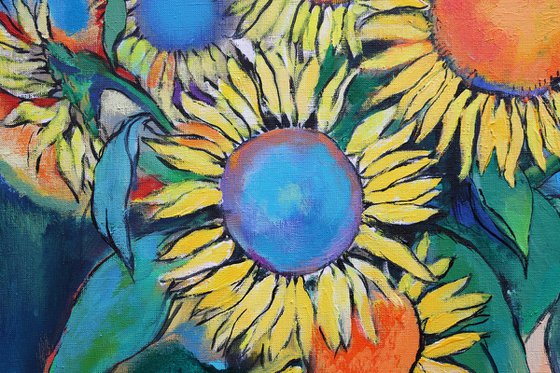 Sunflowers with Lemons