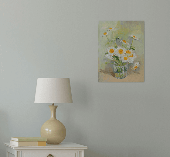 Daisy Flowers in the Glass