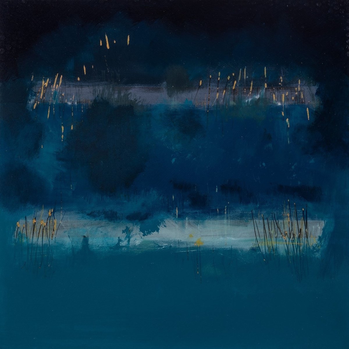 Abstract Landscape Painting By Chloe Yandell, 26 X 26, Abyss, Original Artwork