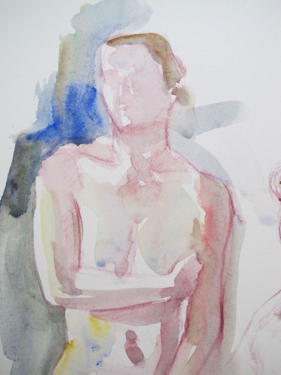 Seated female nude