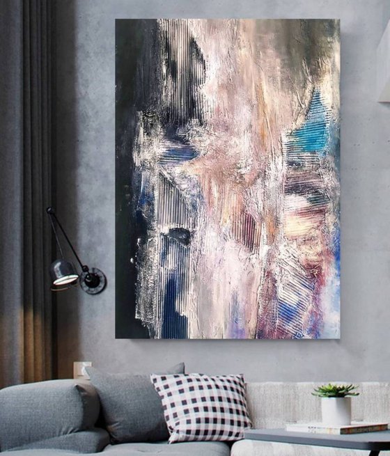 In between 70x100cm Abstract Textured Painting