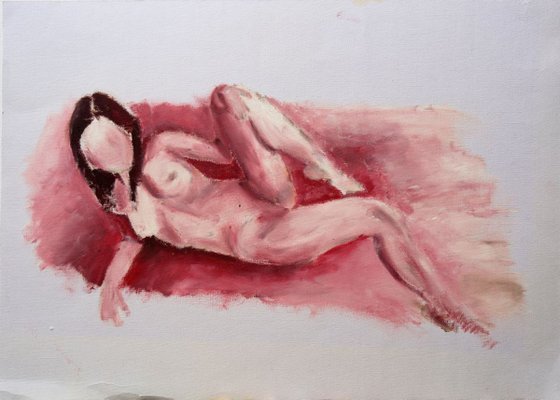 Erotic Nude Study of a Woman 11.7x16.5
