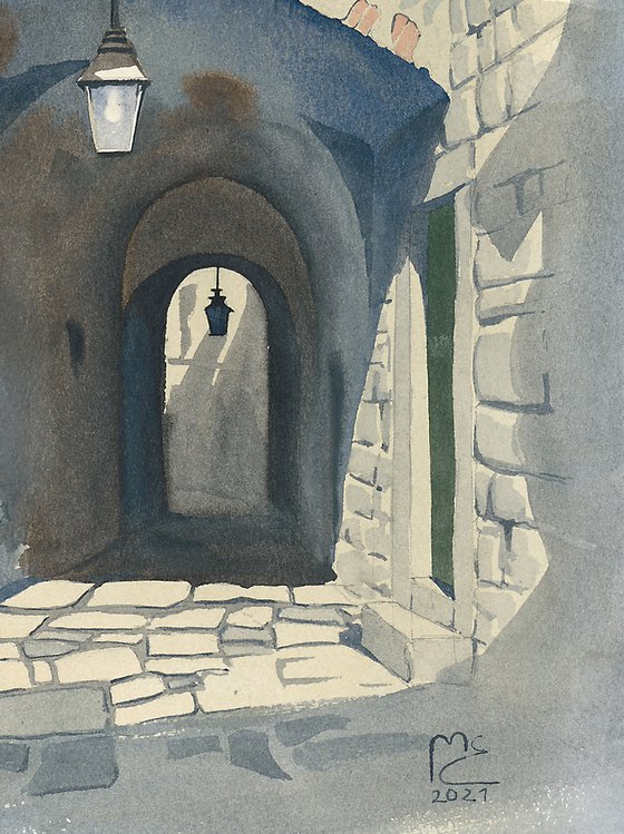 Stone labyrint in Dubrovnik