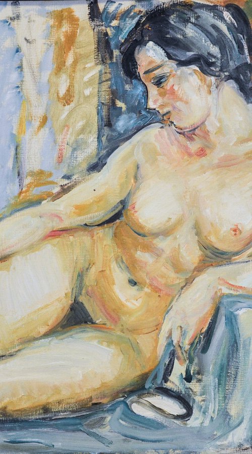 Une femme nue by Hovhannes Haroutiounian