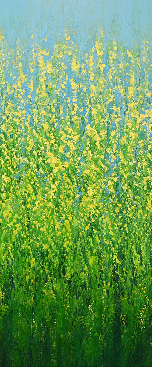 Glistening Greens - Field by Suzanne Vaughan