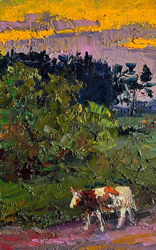 The Cows are Going Home by Boris Serdyuk