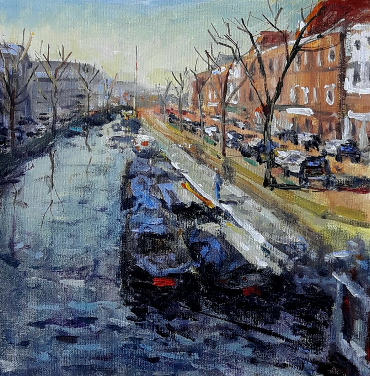 The bier kanal, the Hague by Dimitris Voyiazoglou