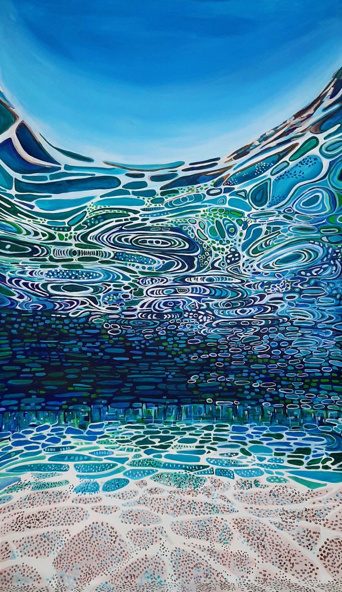 Ocean depths /210 X 123 X 0.1 cm by Alexandra Djokic