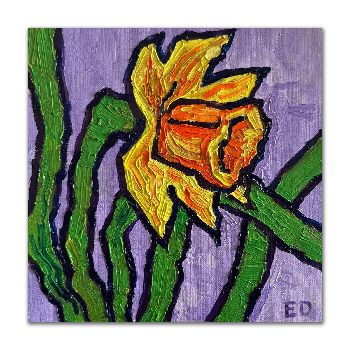 Daffodil By Ekaterina Dutkevich, 8 X 8, Artwork For Sale On Artfinder