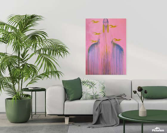 Jewelry and birds in pink