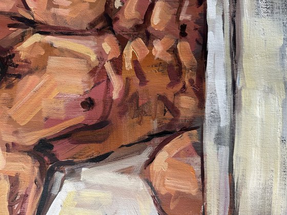 Man in bathtub