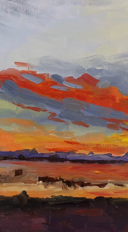 sunset over yuba county by Ramya Sarveshwar