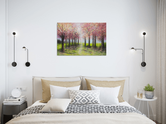 Light Through Spring Blossom Trees