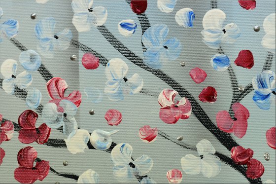 Sommer - Abstract acrylic painting, Abstract Flowers