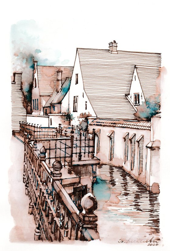 Old canal in Bruges