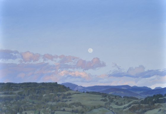 May 6, moonrise above the mountains