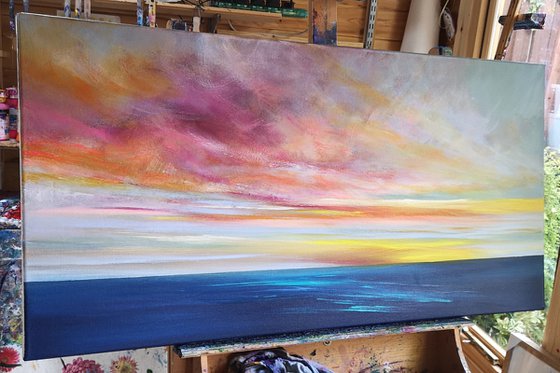 "With You" - Cornish Seascape, Art, Skyscape