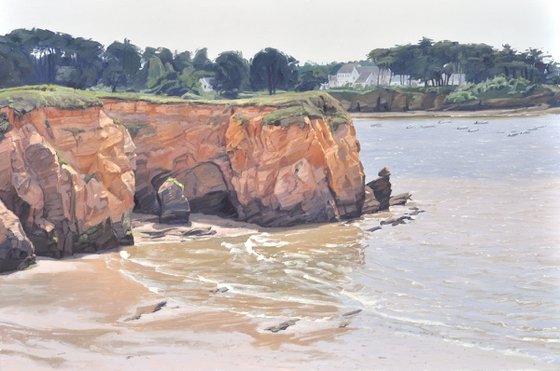 Cliffs in Pénestin, Brittany