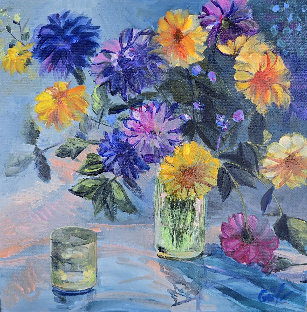 Wild Flowers By Gulshaba Abbasova, 16 X 16, Artwork For Sale On Artfinder