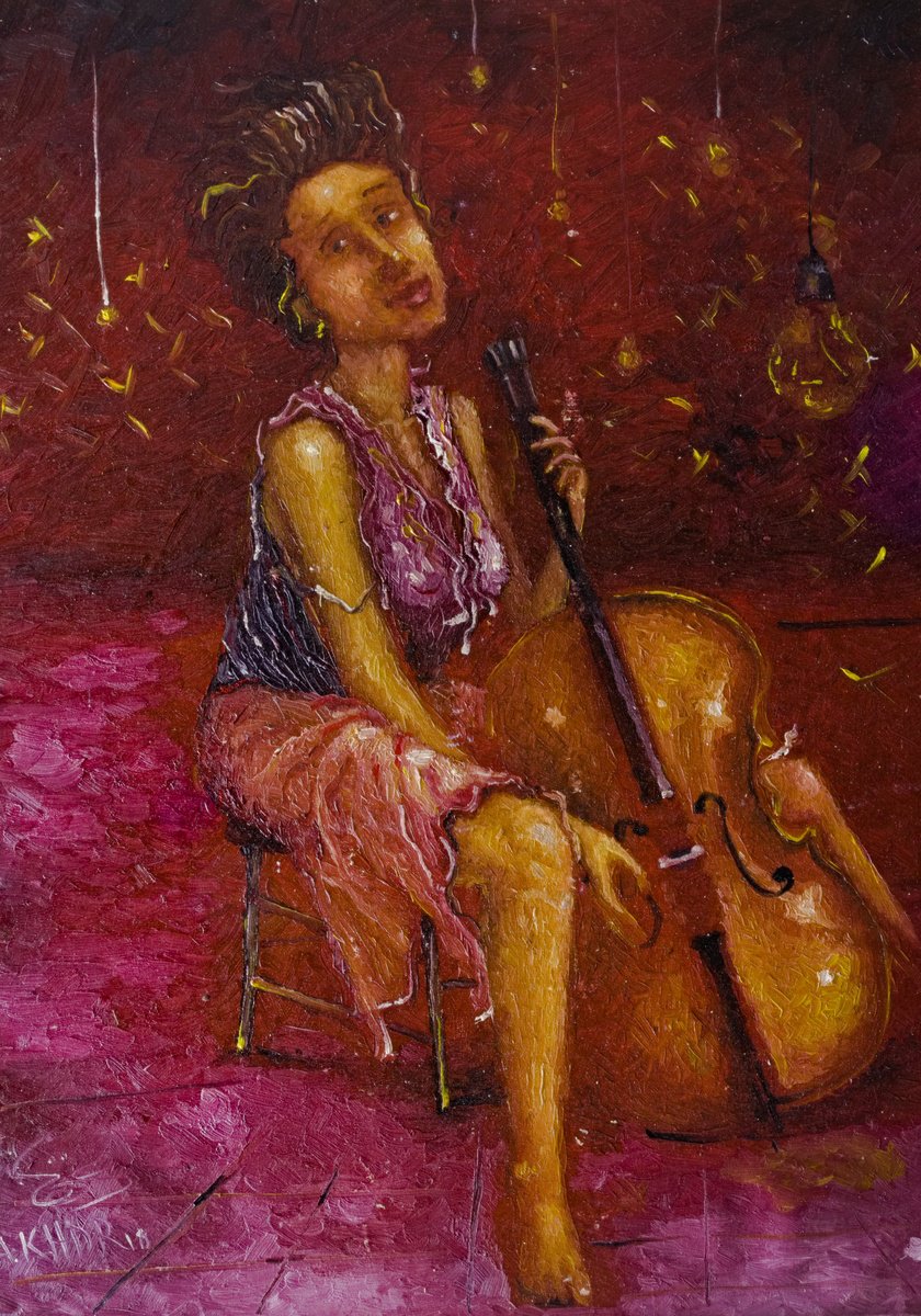 Violin Girl by Kheder