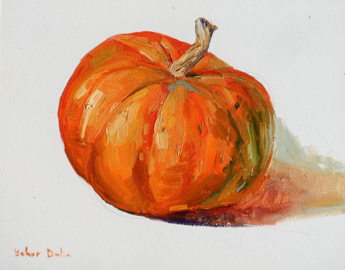 Pumpkin By Yehor Dulin, 11 X 8, Artwork For Sale On Artfinder