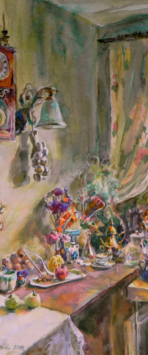 In the artist's kitchen by Liudmyla Chemodanova