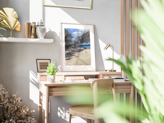 Stadium. Watercolor 62