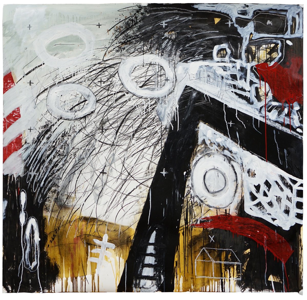 Abstract Painting By Michael Thummrich, 59 X 59", No Title, Original Artwork