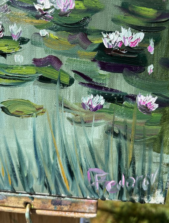 Water Lilies Pond Painting