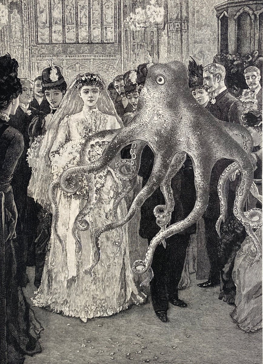 Surrealistic Portrait Collage By Tudor Evans, 6 X 9", Bride And Groom, Original Artwork