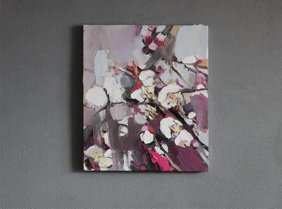 Floral abstract painting - Spring - Oil painting