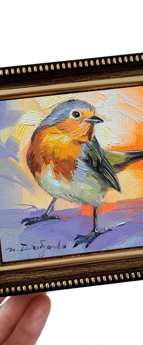 Robin bird by Nataly Derevyanko